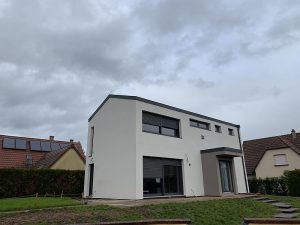 Chantier d'isolation extérieure de la façade dans le 67.