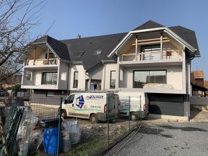 Chantier d'isolation extérieure dans le 67.