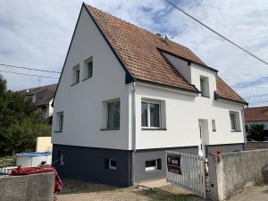 Chantier de ravalement de façade dans le 67.