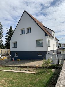 Chantier de ravalement de façade dans le 67.