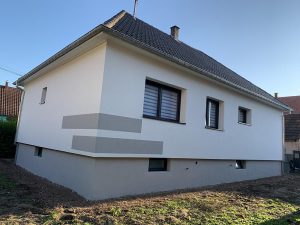 Chantier d'isolation extérieure et ravalement de façade dans le 67.