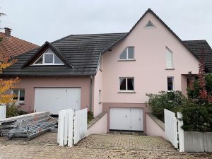 Chantier de ravalement de façade dans le 67.