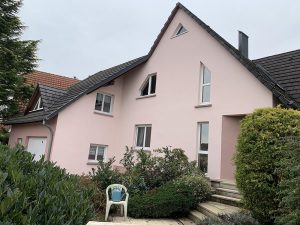 Chantier de ravalement de façade dans le 67.