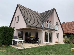 Chantier de ravalement de façade dans le 67.