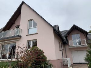 Chantier de ravalement de façade dans le 67.