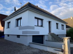 Chantier d'isolation extérieure et ravalement de façade dans le 67.