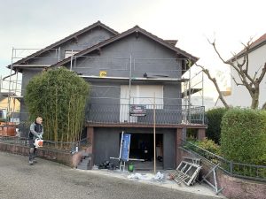 Chantier d'isolation extérieure dans le 67.