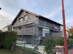 Chantier d'isolation extérieure dans le 67.