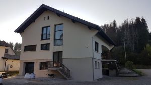 Chantier de ravalement de façade dans le 67.