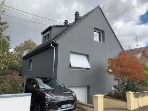 Chantier d'isolation extérieure et pose d'appuis de fenêtre dans le 67.