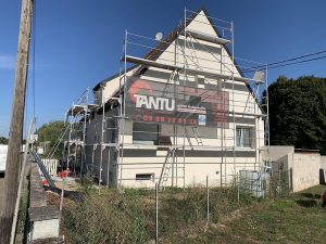 Chantier de ravalement de façade dans le 67.
