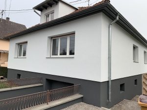 Chantier d'isolation extérieure et ravalement de façade dans le 67.