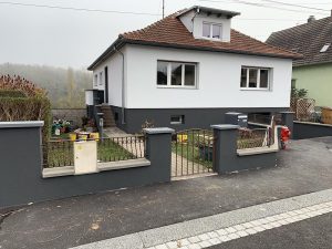 Chantier d'isolation extérieure et ravalement de façade dans le 67.