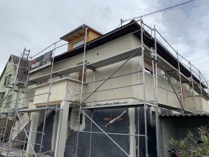 Chantier d'isolation extérieure et ravalement de façade dans le 67.