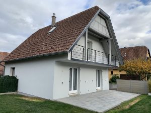 Chantier de ravalement de façade dans le 67.