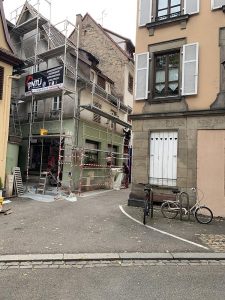 Chantier de ravalement de façade dans le 67.