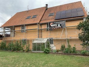Chantier de ravalement de façade dans le 67.