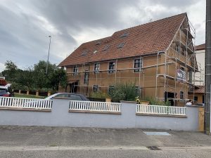 Chantier de ravalement de façade dans le 67.