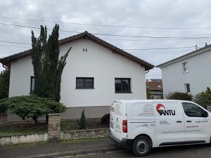 Chantier d'isolation extérieure dans le 67.