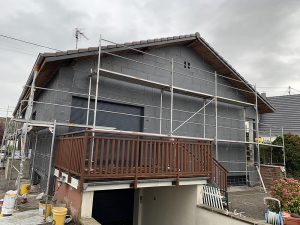 Chantier d'isolation extérieure dans le 67.