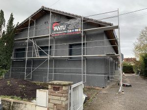 Chantier d'isolation extérieure dans le 67.