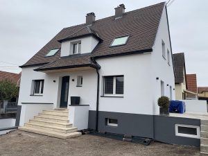 Chantier d'isolation extérieure dans le 67.