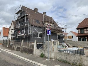 Chantier d'isolation extérieure dans le 67.