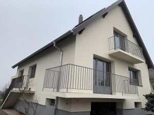 Chantier de ravalement de façade dans le 67.