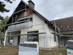 Chantier d'isolation extérieure dans le 67.