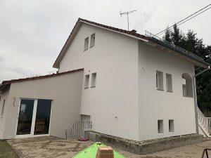 Chantier d'isolation extérieure et pose d'appuis de fenêtre dans le 67.