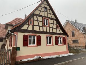Chantier de ravalement de façade dans le 67.