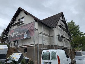 Chantier d'isolation extérieure dans le 67.