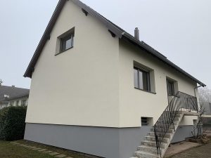 Chantier de ravalement de façade dans le 67.