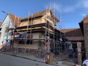 Chantier de ravalement de façade dans le 67.