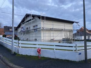 Chantier d'isolation extérieure dans le 67.