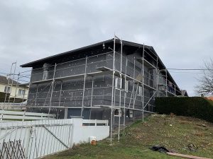 Chantier d'isolation extérieure dans le 67.
