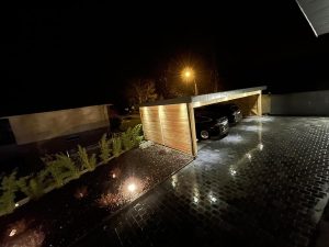 Chantier de création de carport dans le 67.