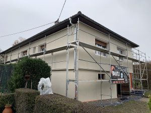 Chantier d'isolation extérieure dans le 67.