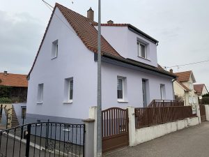 Chantier d'isolation extérieure dans le 67.