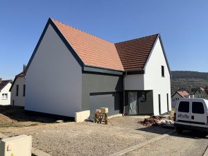 Chantier de ravalement de façade dans le 67.