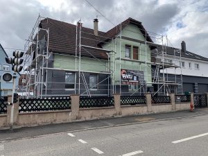 Chantier d'isolation extérieure dans le 67.