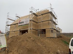 Chantier de ravalement de façade dans le 67.