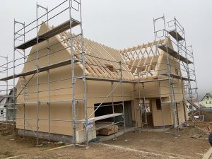 Chantier de ravalement de façade dans le 67.