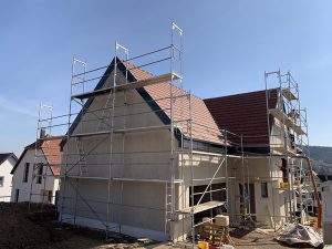 Chantier de ravalement de façade dans le 67.