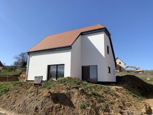 Chantier de ravalement de façade dans le 67.