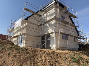 Chantier de ravalement de façade dans le 67.