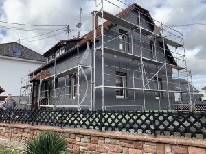 Chantier d'isolation extérieure dans le 67.