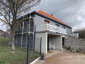 Chantier d'isolation extérieure dans le 67.
