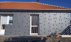 Chantier d'isolation extérieure dans le 67.