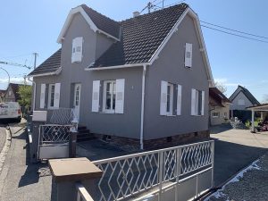 Chantier de ravalement de façade et isolation extérieure dans le 67.